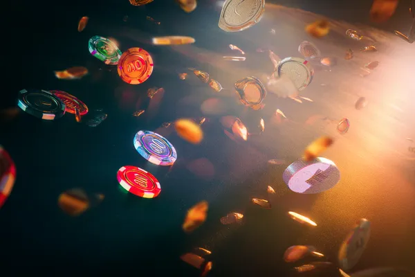 A woman in a luxurious green gown next to an ornate roulette wheel, capturing the upscale casino mood of OKTKK.